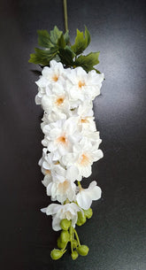 Fir Delphinium artificial alb 84cm- Material textil